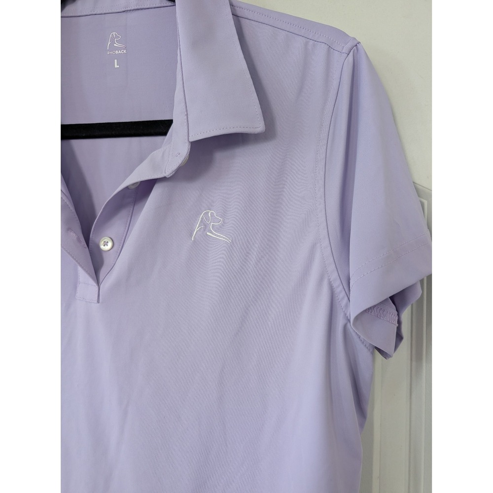 Rhoback Womens Purple Solid Performance Golf Polo… - image 2